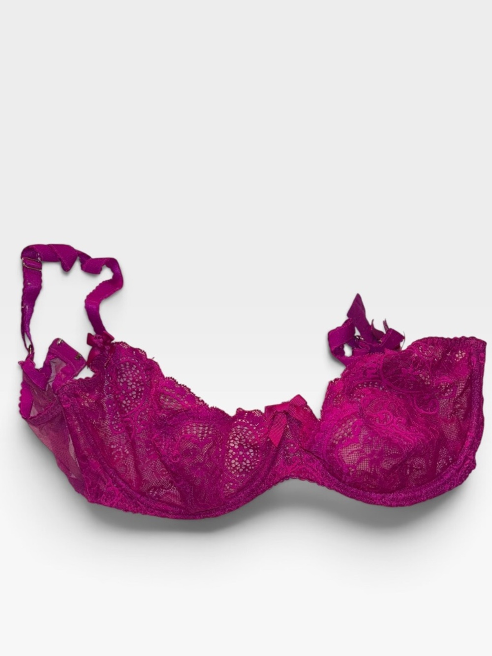 L'agent provocateur super bright fuchsia paisley-lace bra 36B